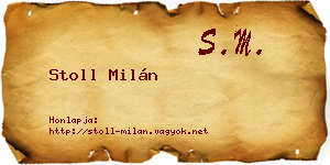 Stoll Milán névjegykártya